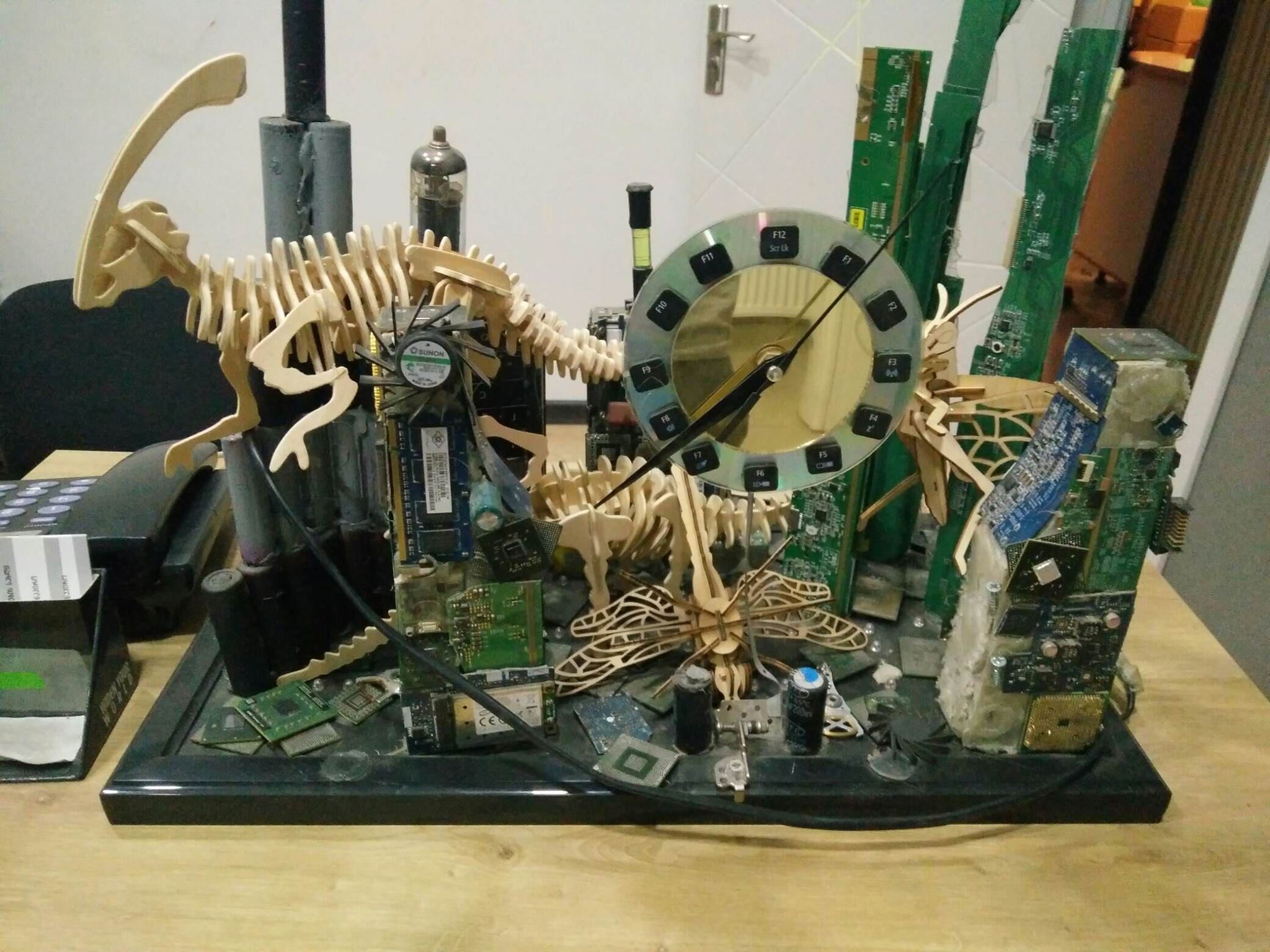 Clock as Hardware Art in the Laptop Centre